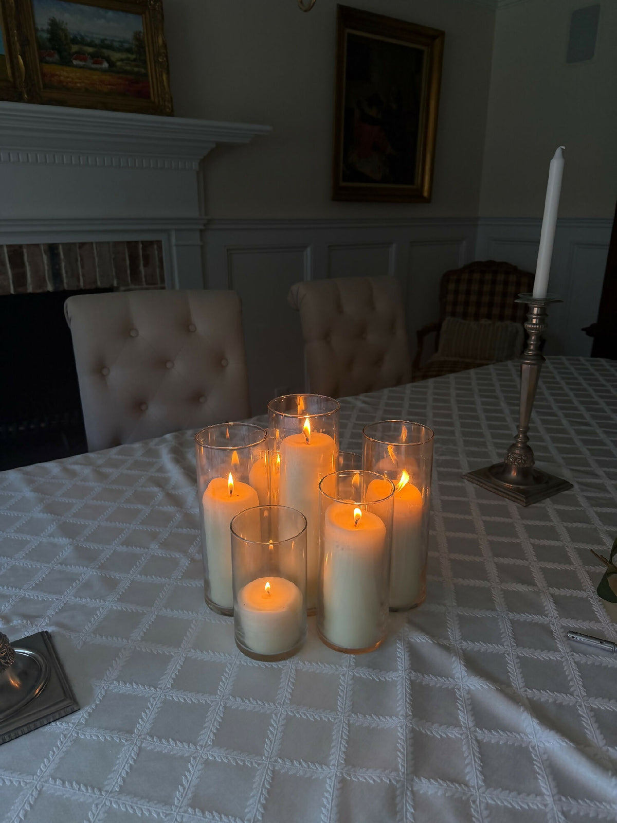 Chic White Candles