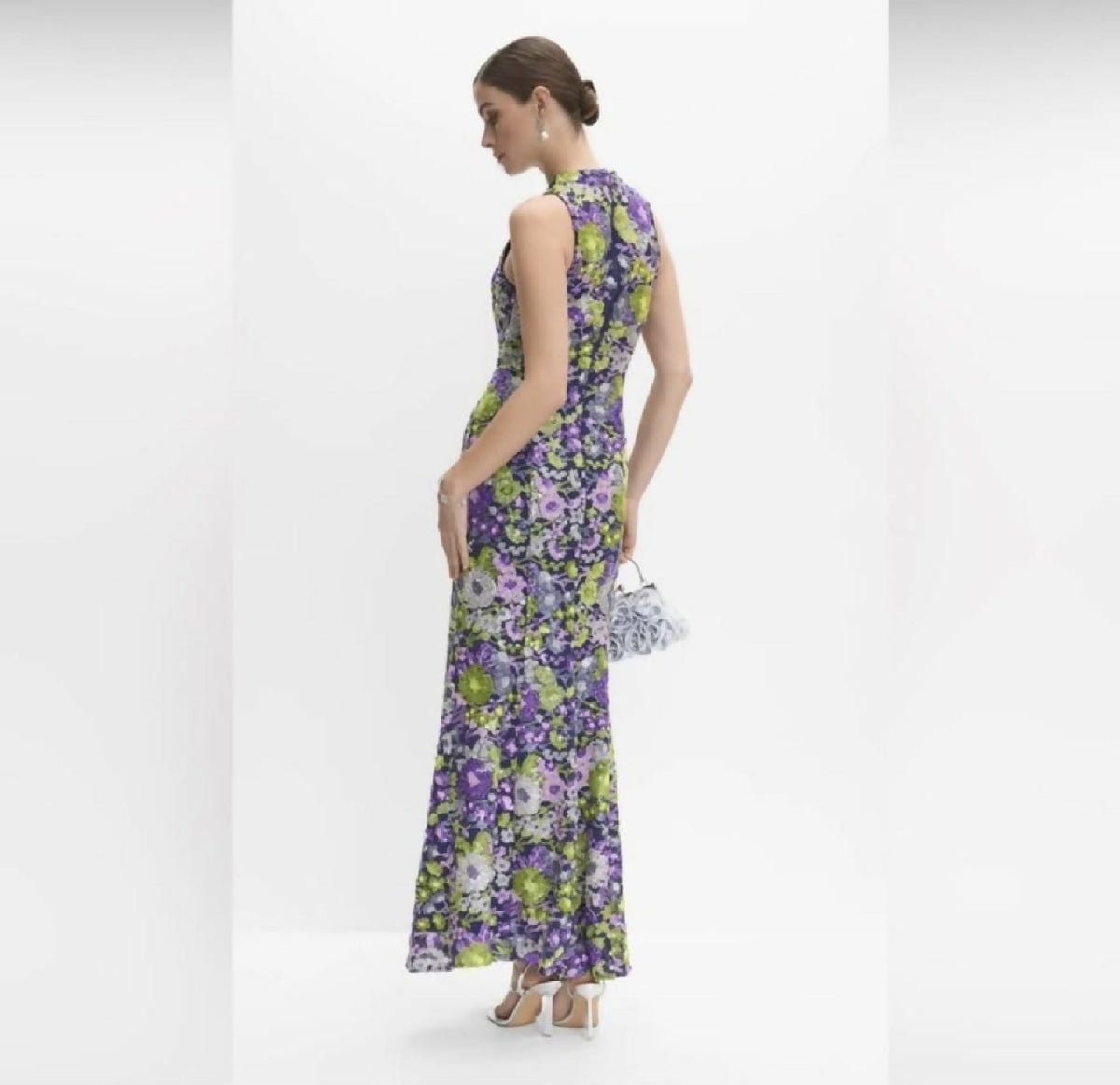 Melanie Lynne Alex Evenings Floral Sequin Dress
