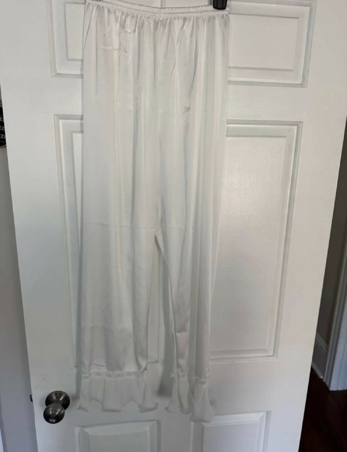 White Satin Pajama Set