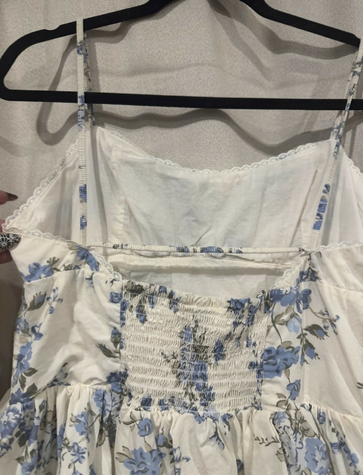 A new day - White Spaghetti Strap Floral Sundress - Wedding Shower or Rehearsal Dress