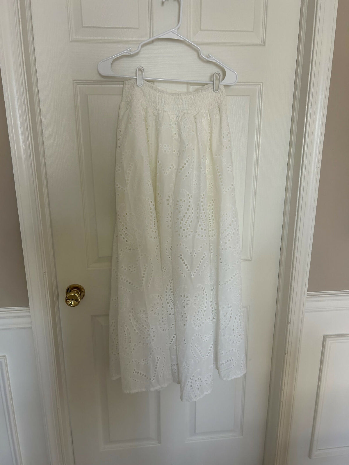 Sigh | White Floral Cutout Crop Top Maxi Skirt Two