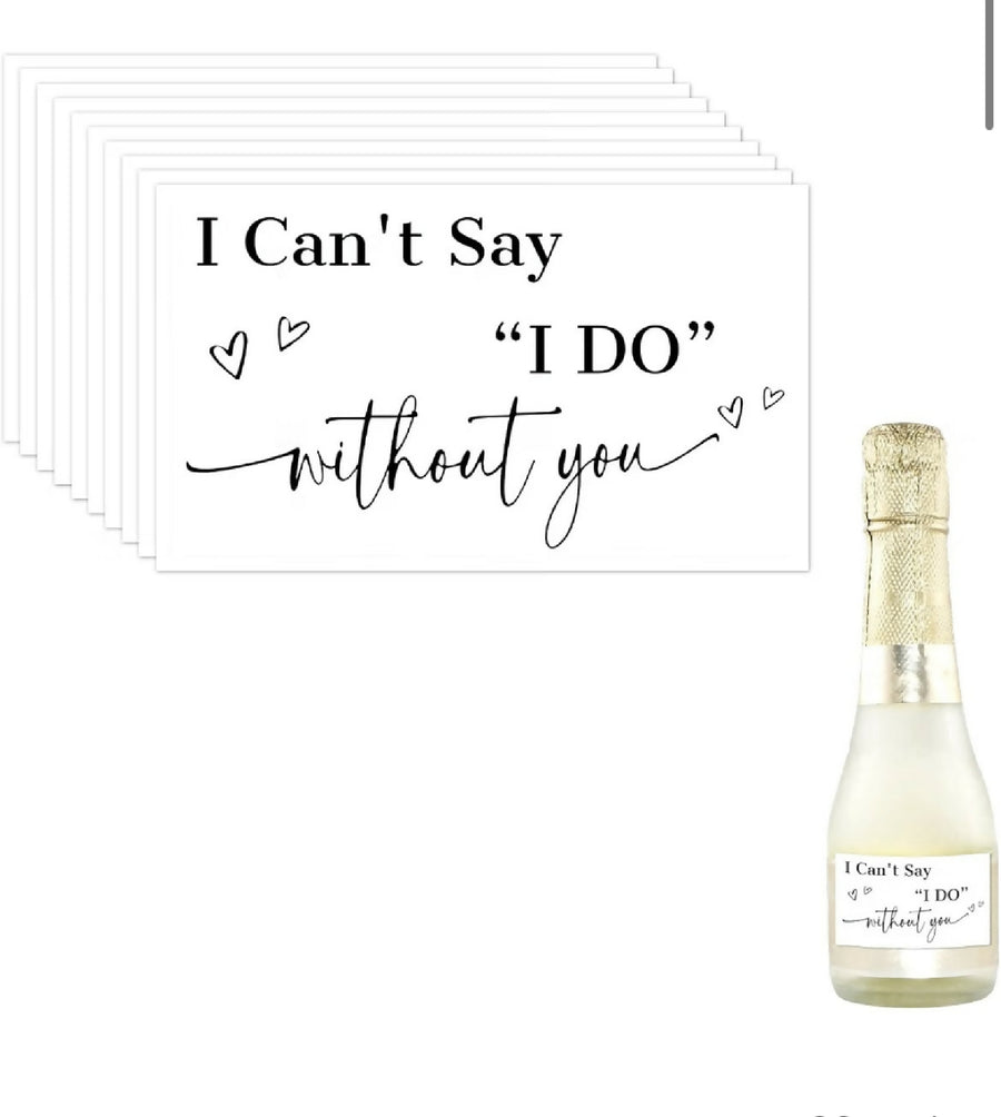 Bridesmaid Proposal Mini Champagne Labels