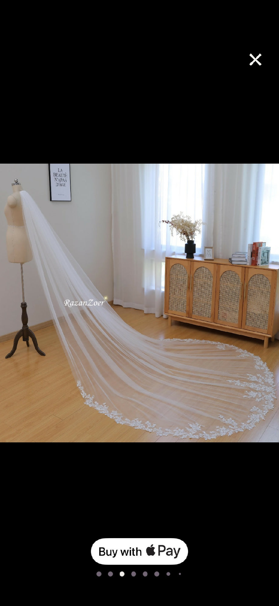 Gorgeous Bridal Veil with Sparkling Sequins Beaded Veil Chapel Cathedr...