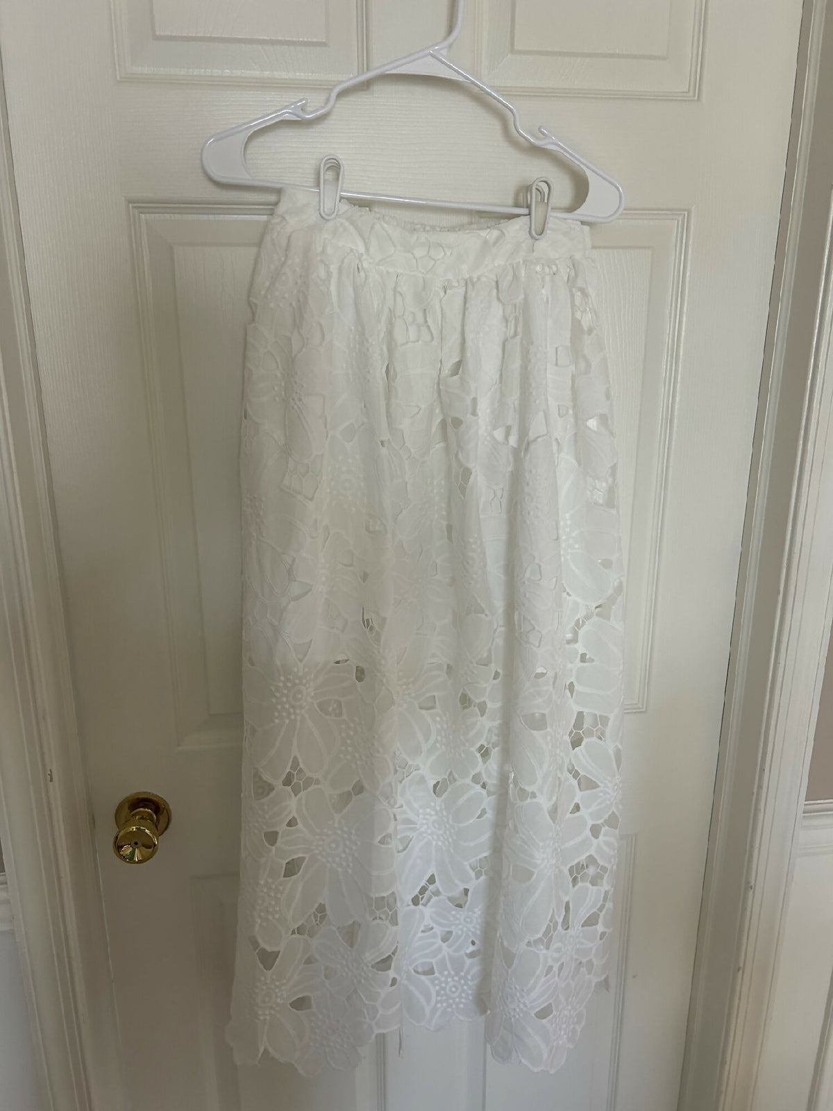 Blush | White Floral Lace Two Piece Maxi Skirt