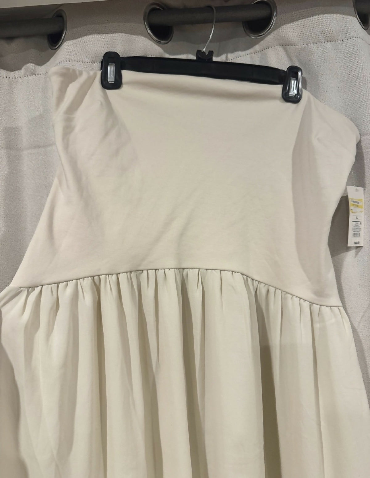A new day Strapless Drop Waist Cream Maxi Dress