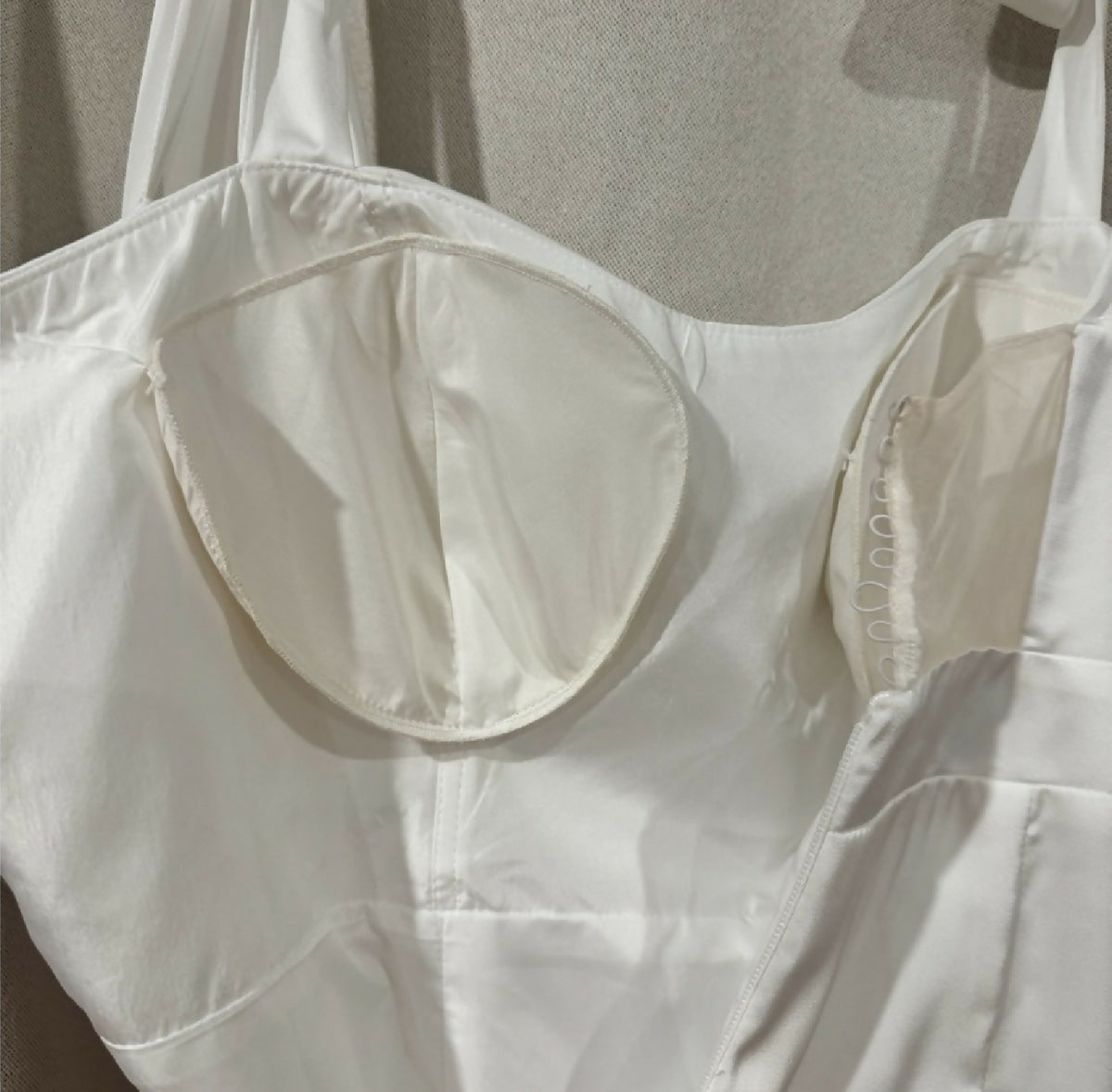 Azazie Loey White Satin Dress, NWT, 16