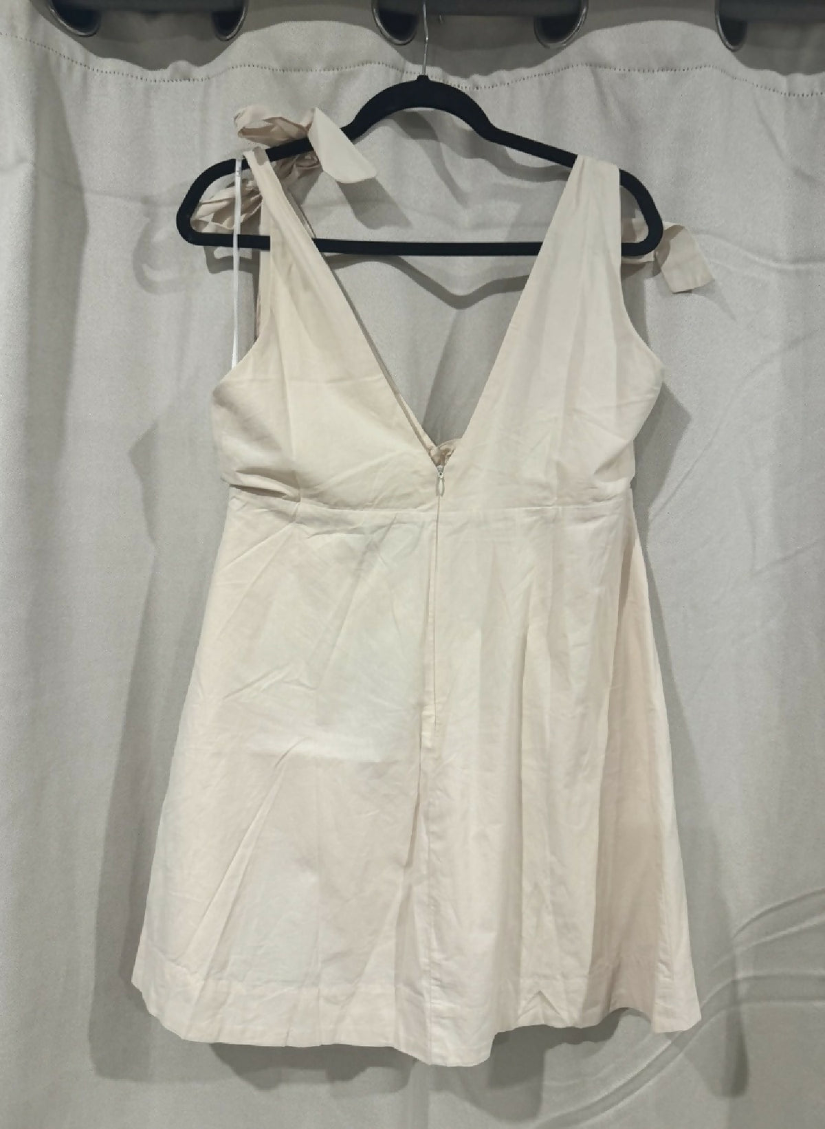 Lulus Cream Tie-Shoulder Mini Dress NWT