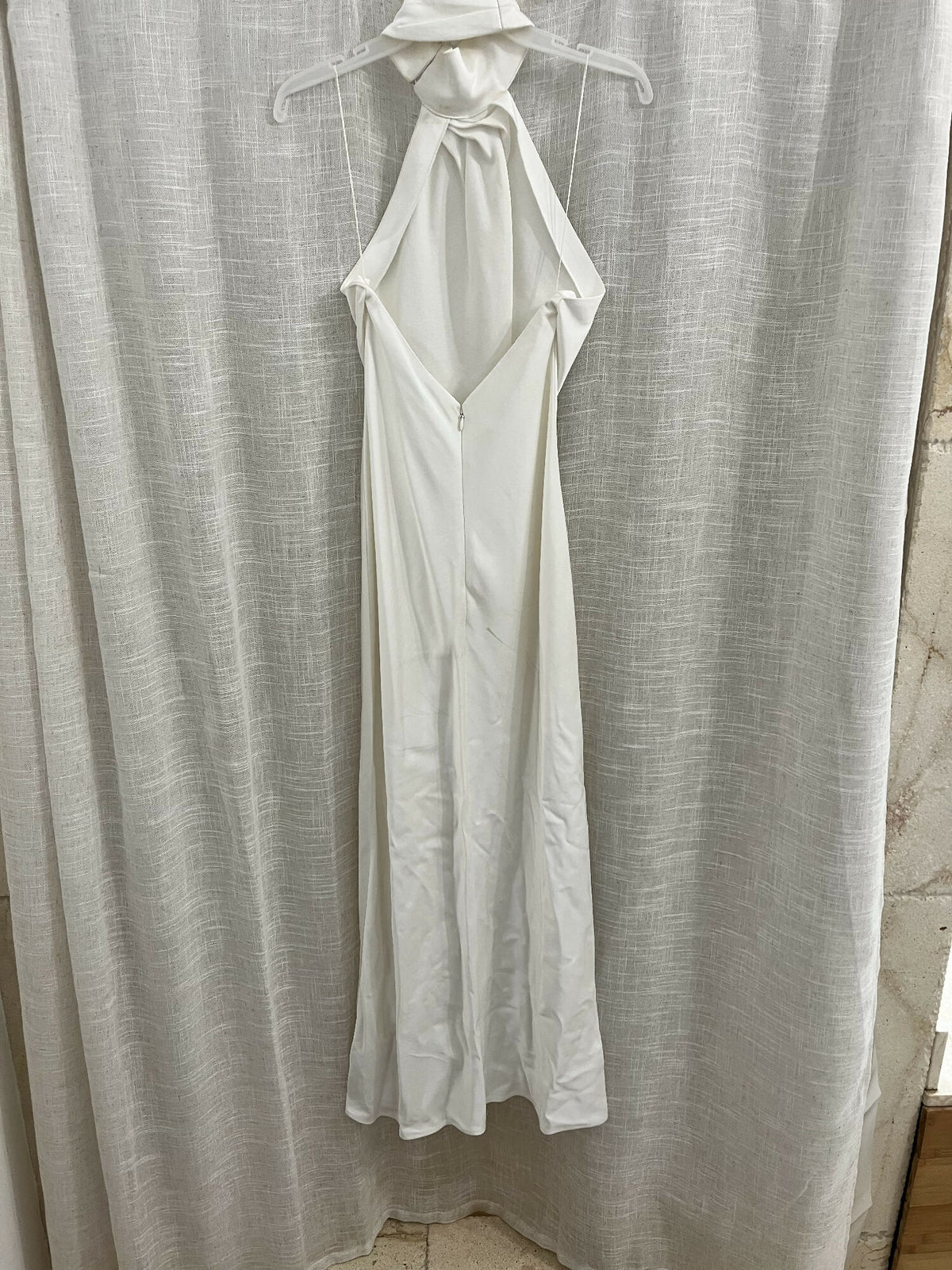 Satin Halter Backless Dress