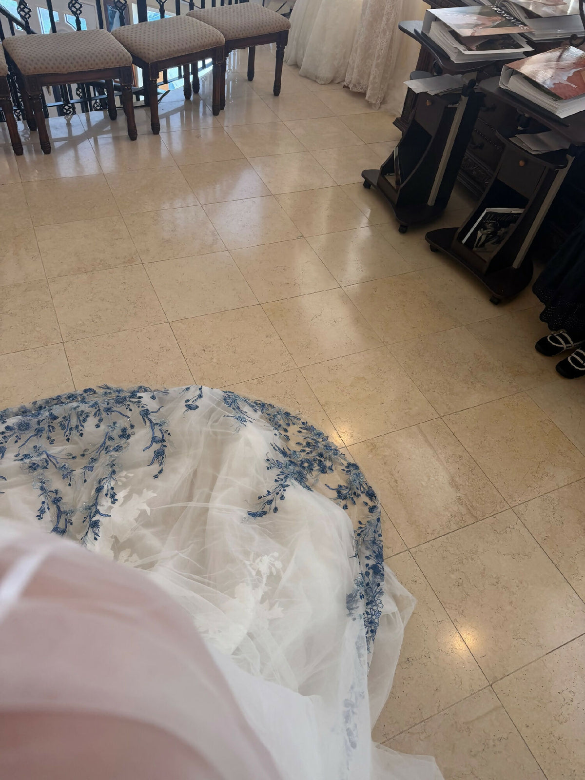Blue Heirloom Veil