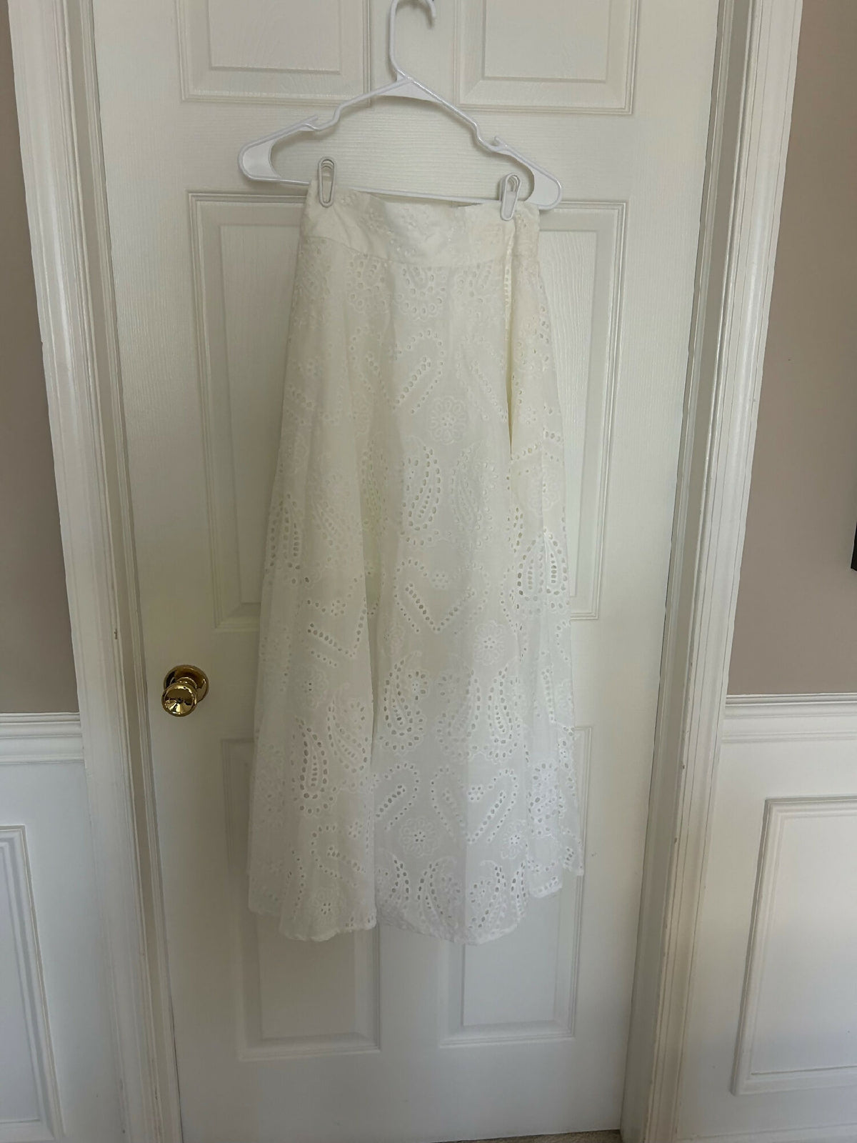 Sigh | White Floral Cutout Crop Top Maxi Skirt Two