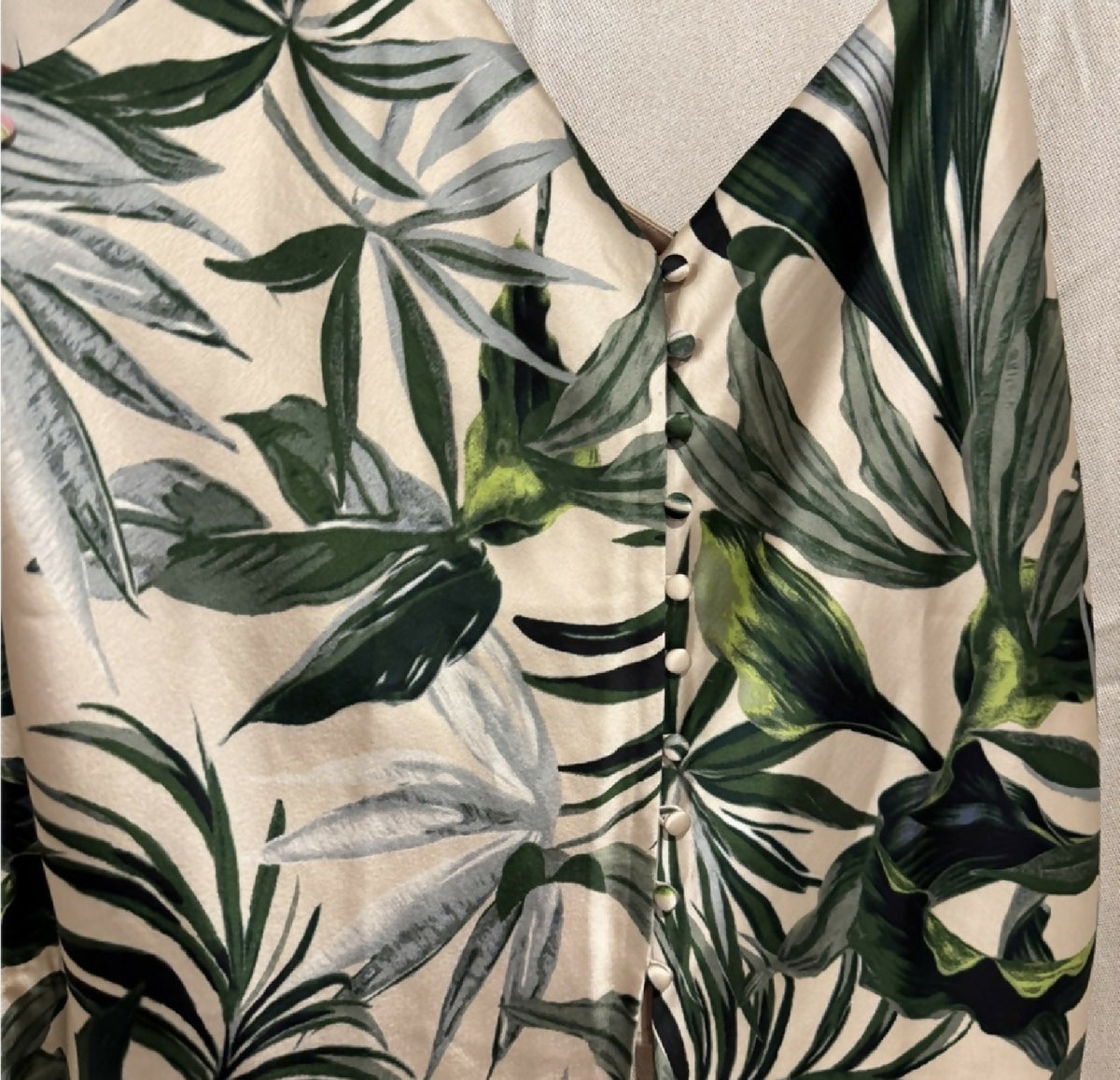 Victorias Secret Tropical Leaf Print Camisole and Skirt Set