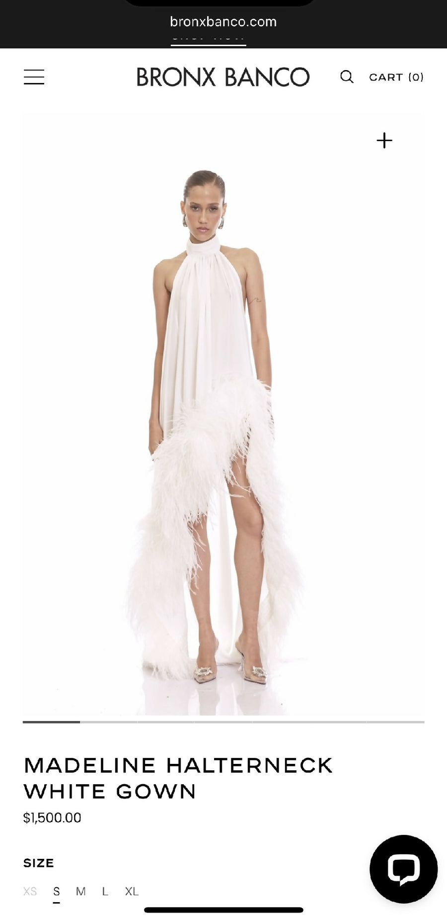 Madeline Halter Feather Dress by Bronx and Bonco