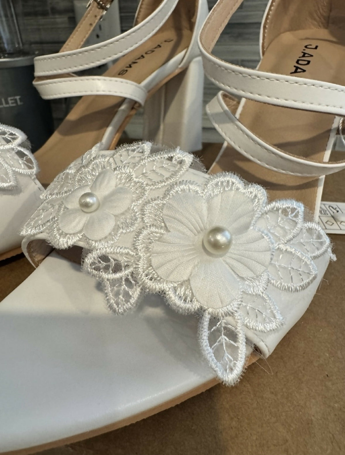 J. Adams Anna White Bridal Heels
