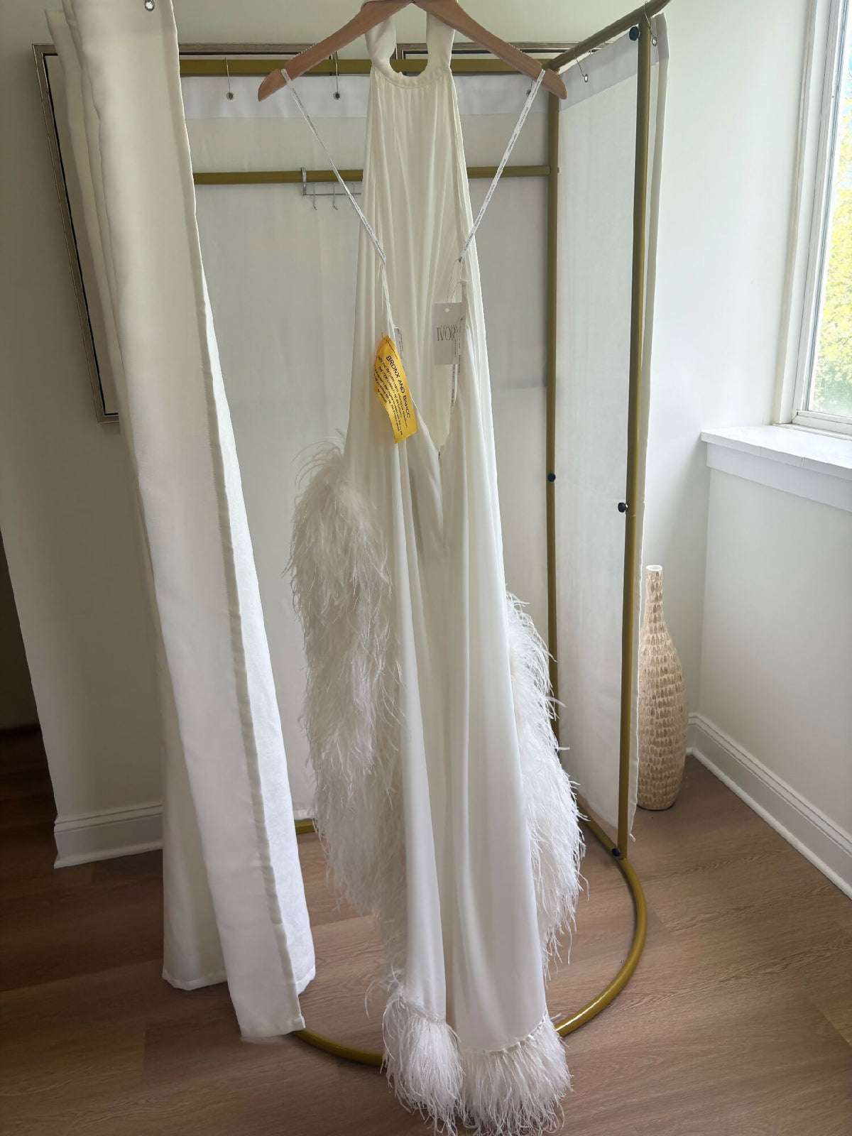 Madeline Halter Feather Dress by Bronx and Bonco
