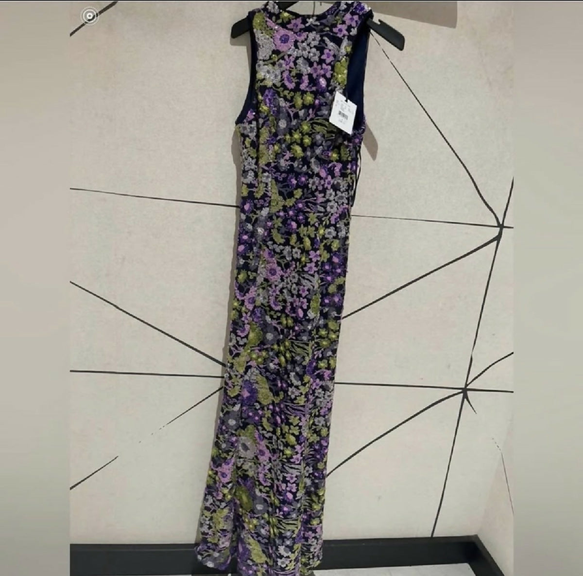 Melanie Lynne Alex Evenings Floral Sequin Dress
