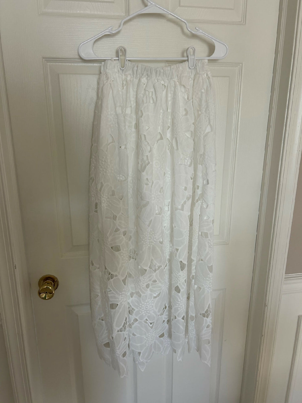 Blush | White Floral Lace Two Piece Maxi Skirt