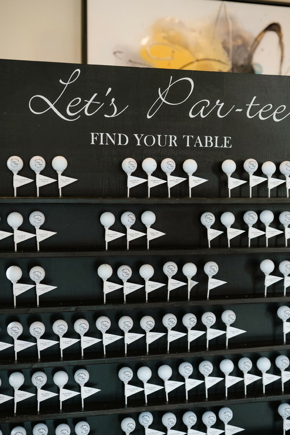 Golf Tee Seating Chart