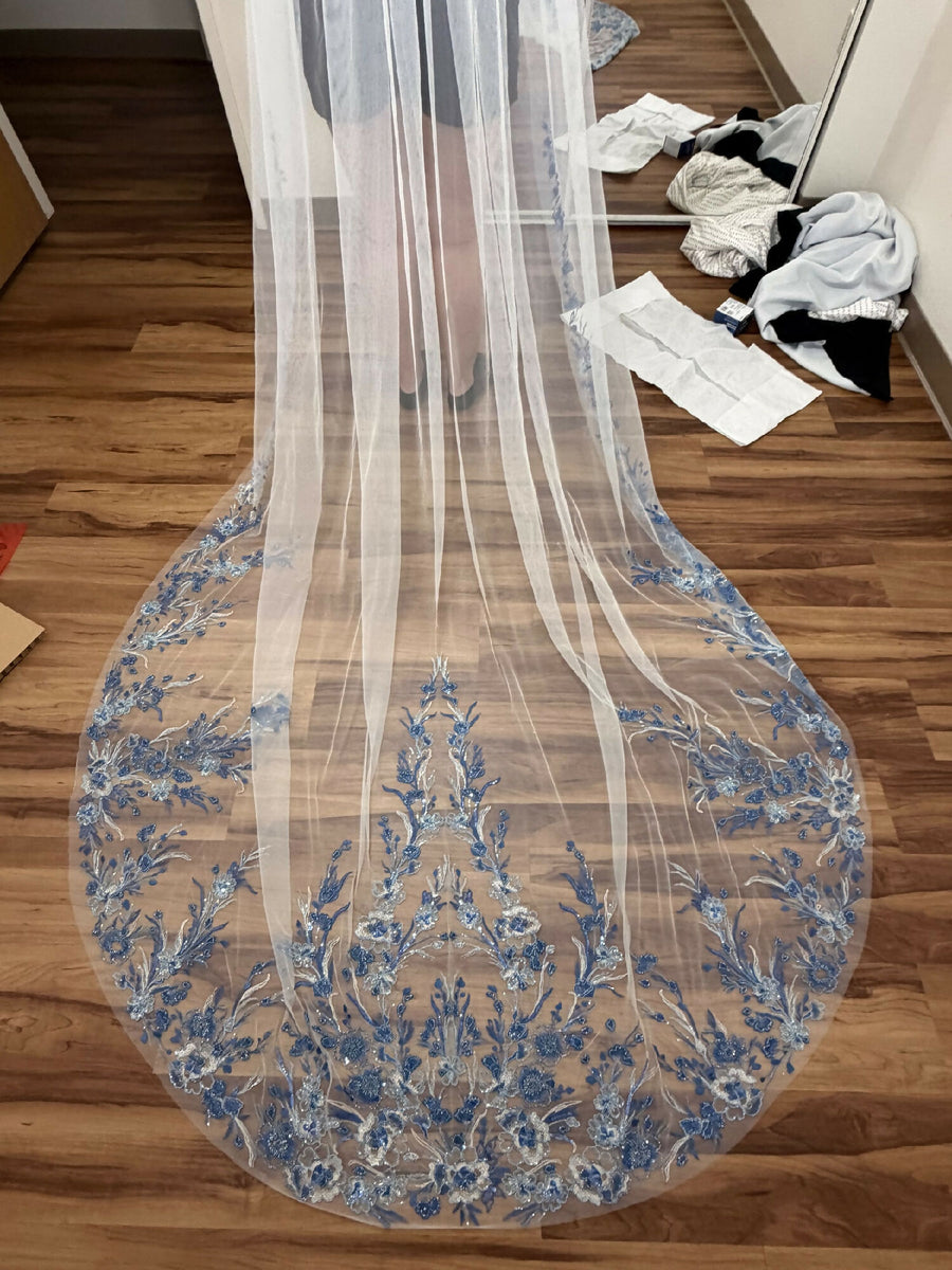Blue Heirloom Veil