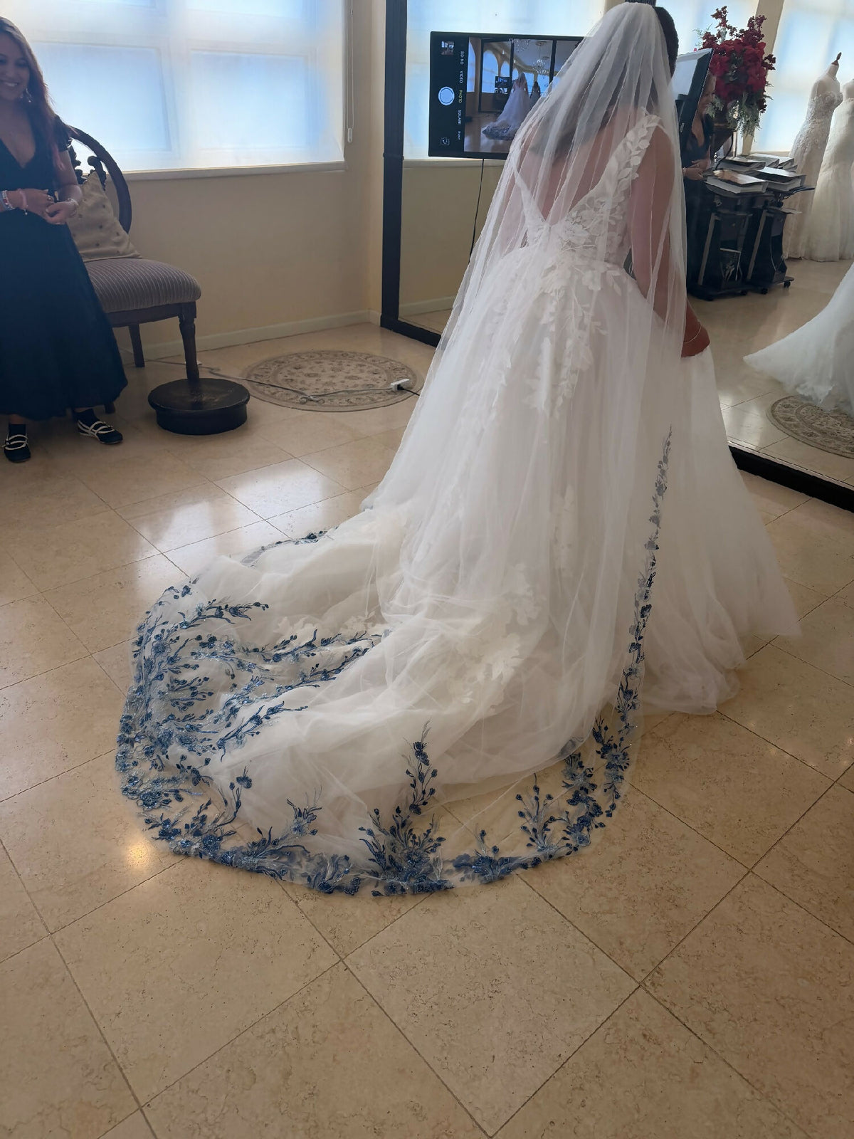 Blue Heirloom Veil