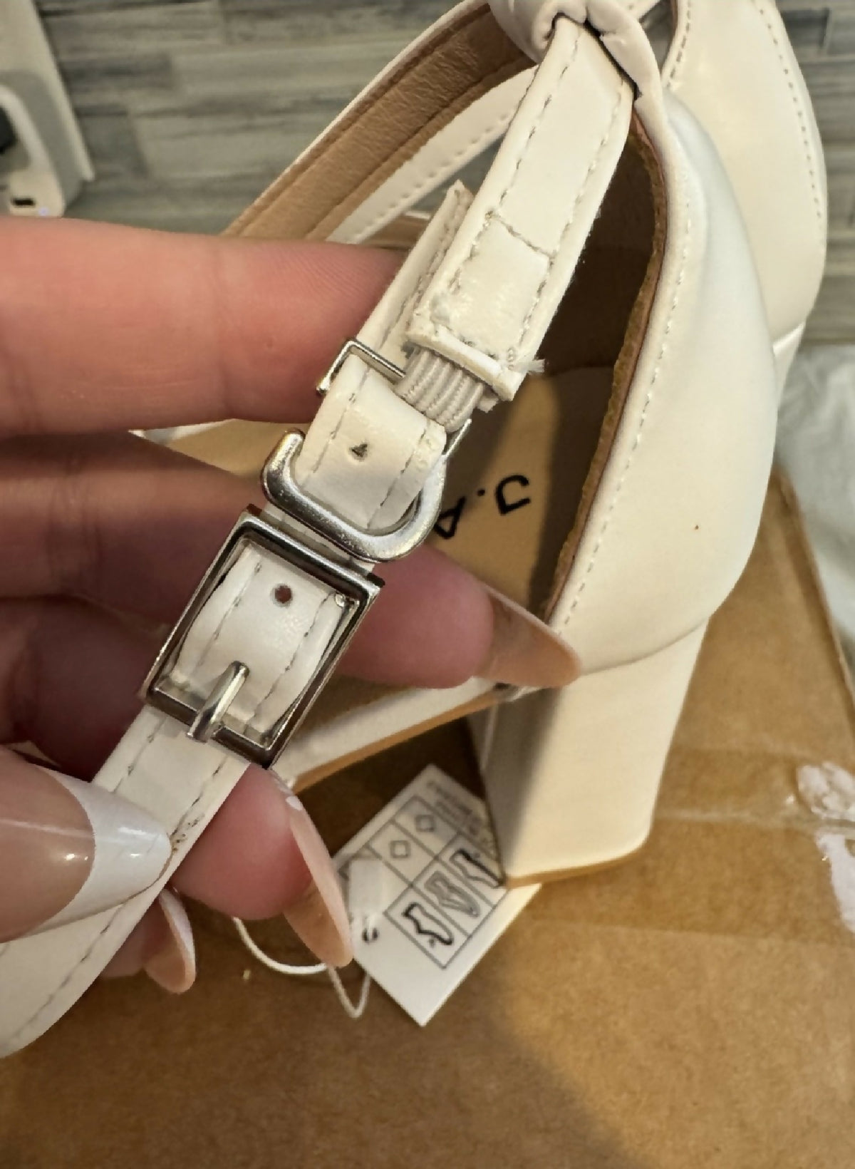 J. Adams Anna White Bridal Heels