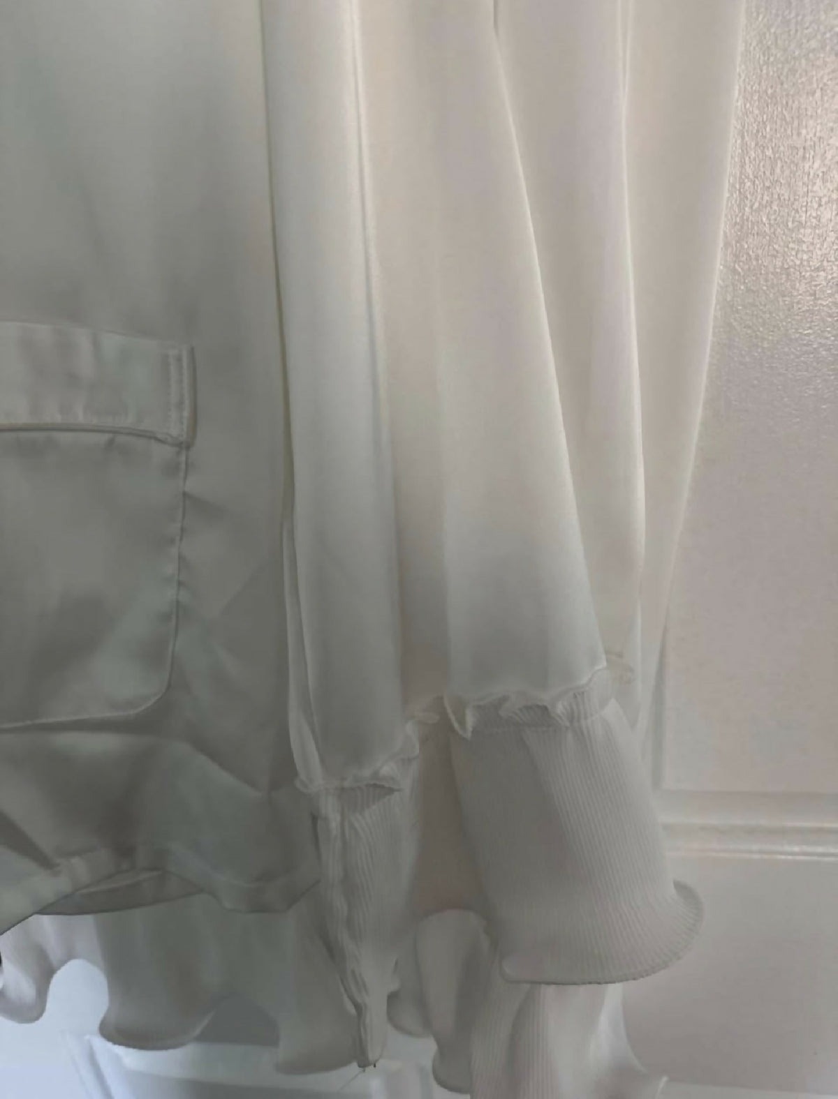White Satin Pajama Set